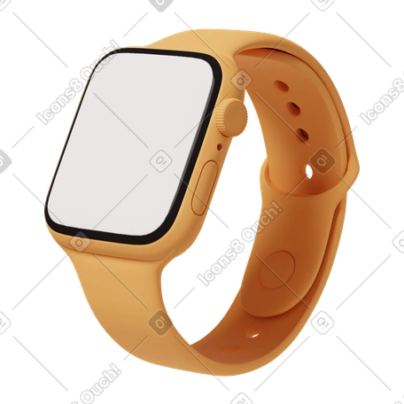 3D Smart watch closed illustration in Technology Casual life style download in PNG, SVG