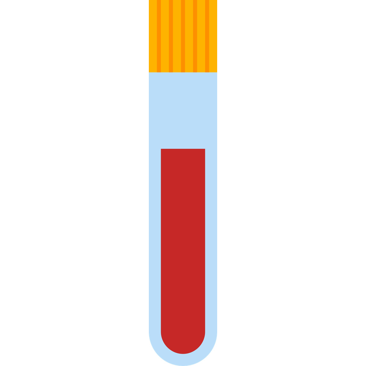 Иллюстрация Lab test tube yellow cap в стиле Fogg — скачать в форматах PNG, SVG