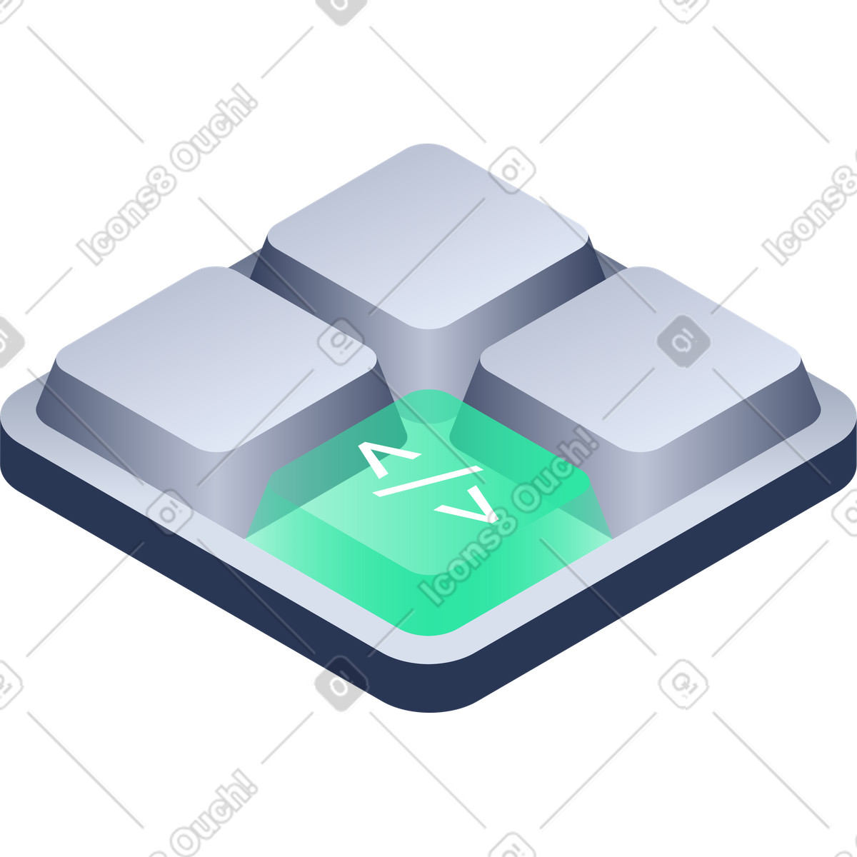 Keyboard illustration in Lucent style download in PNG, SVG