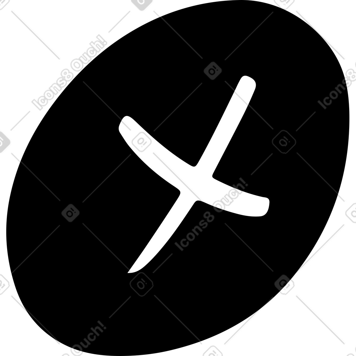 Illustration Croix dans un cercle noir le style Line à télécharger aux formats PNG, SVG