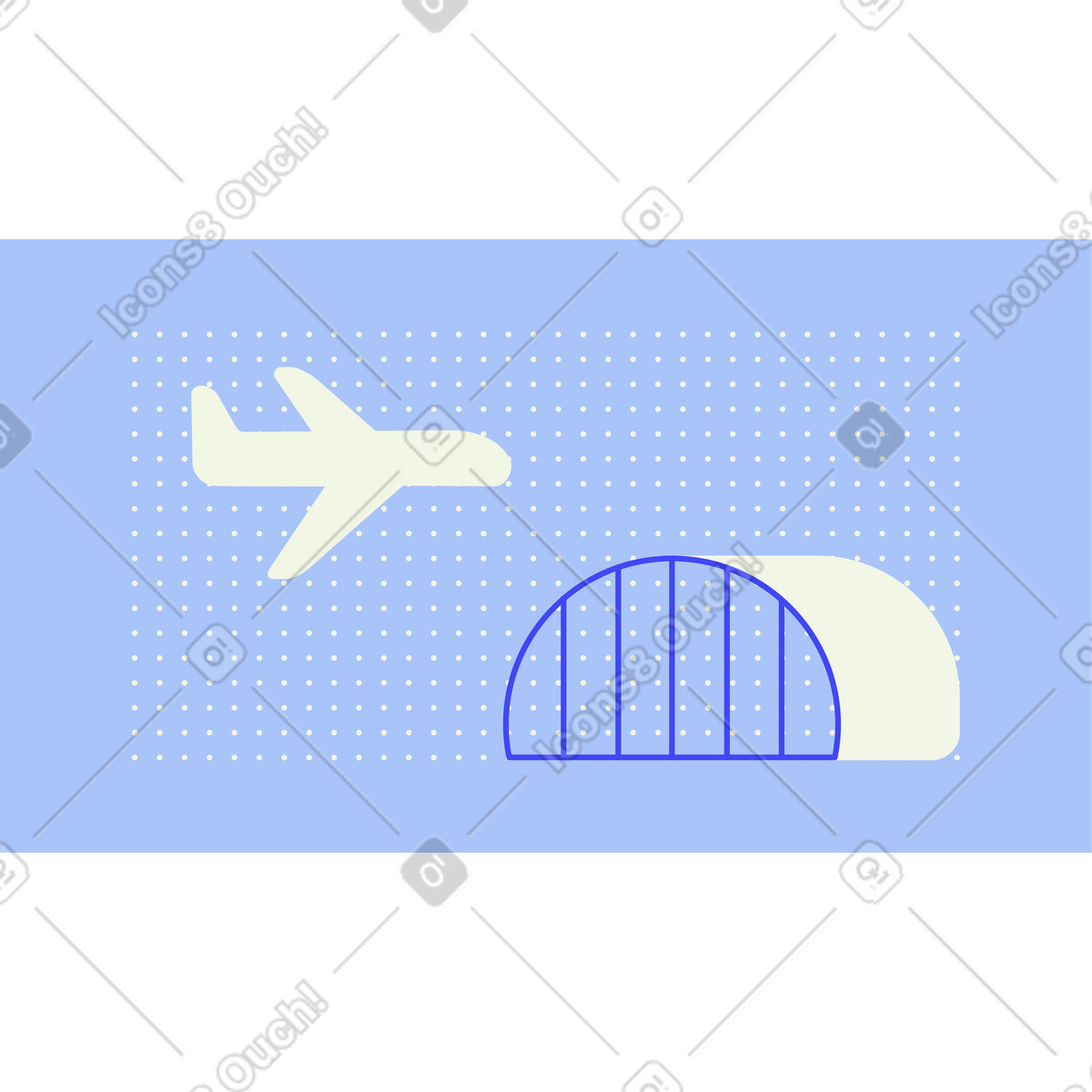 Airport clipart illustration showcasing travel and transportation in PNG
