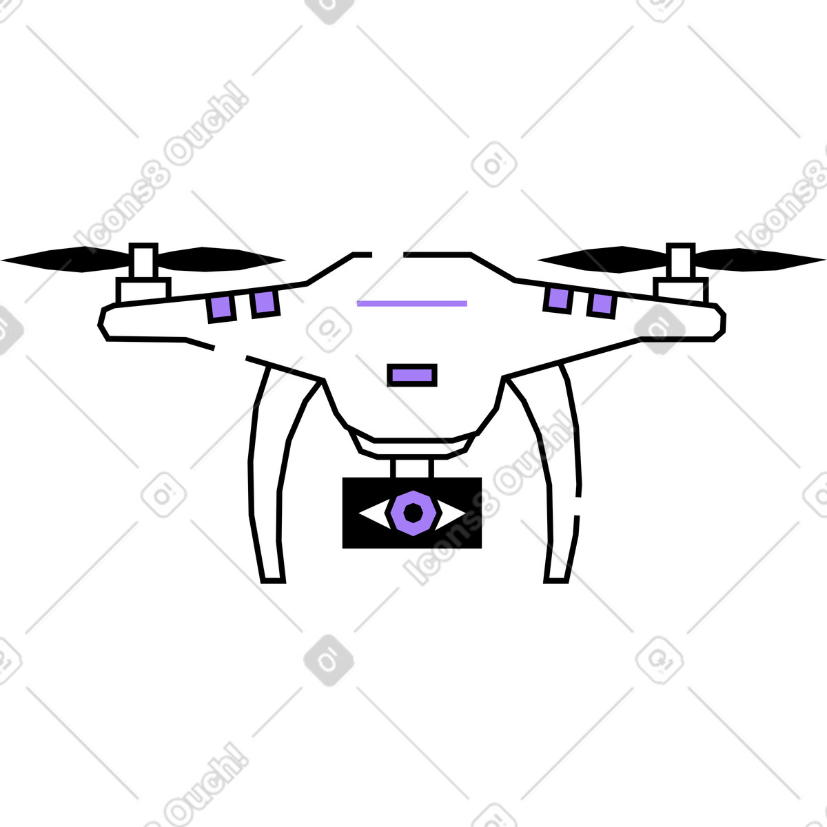 Amethyst スタイルの ドローン のイラストをPNG、SVG形式でダウンロード