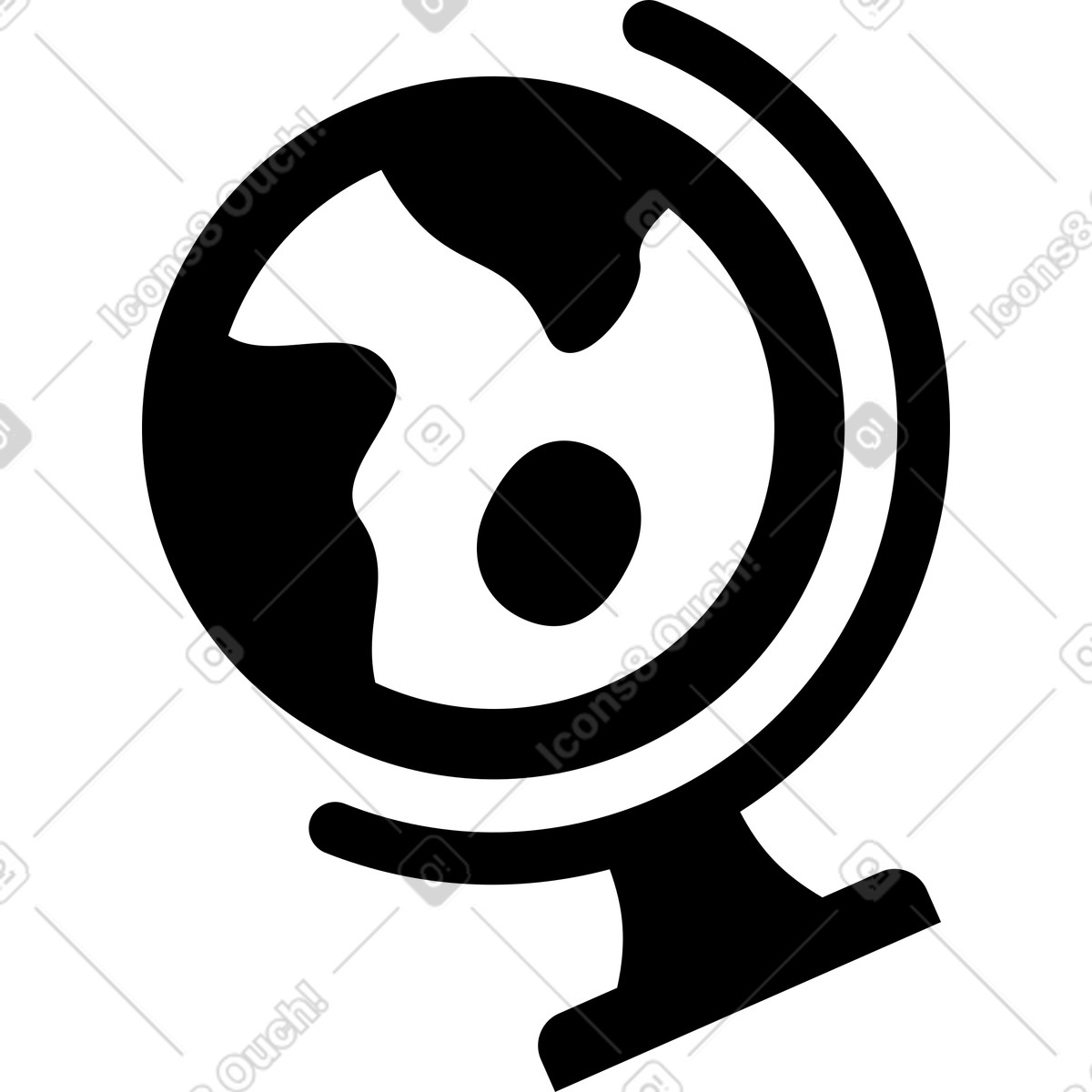 Memphis スタイルの Globe のイラストをPNG、SVG形式でダウンロード