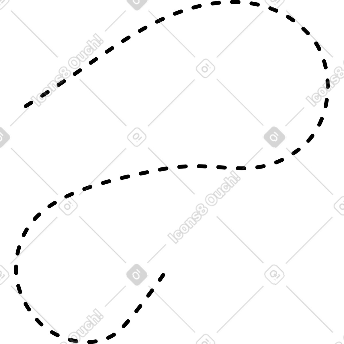 Black dotted curve illustrazione in stile Transistor scarica in PNG, SVG