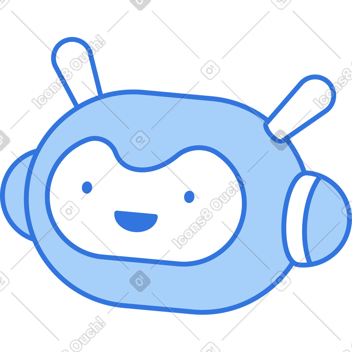 Virtual assistant illustration in PNG, SVG