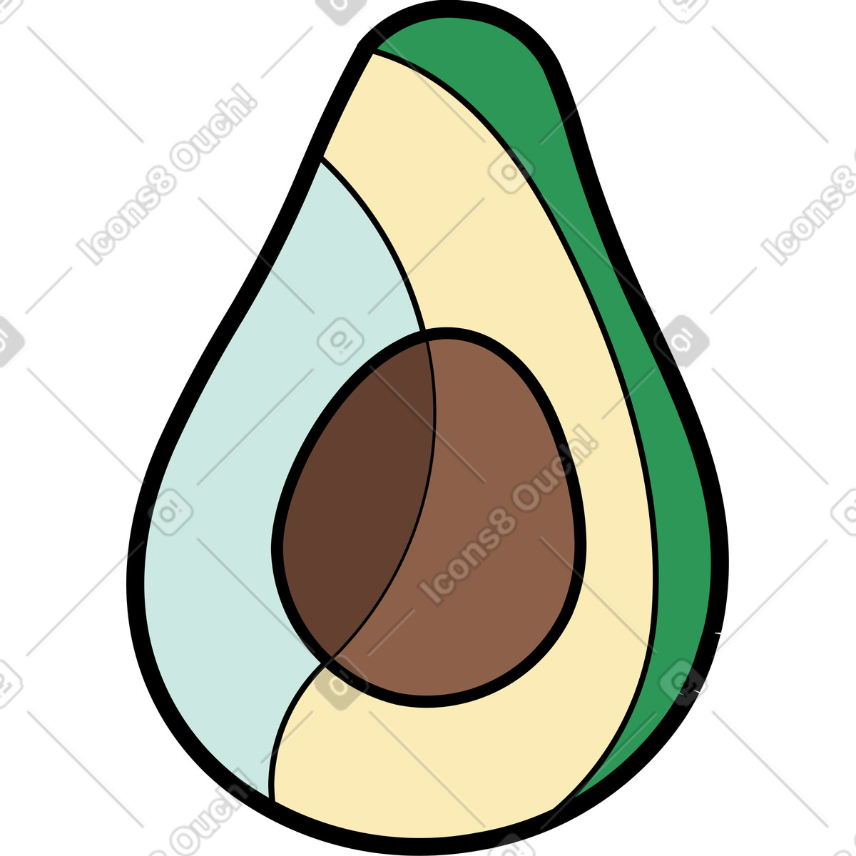 Illustration Avocat dans le style Surr à télécharger aux formats PNG, SVG