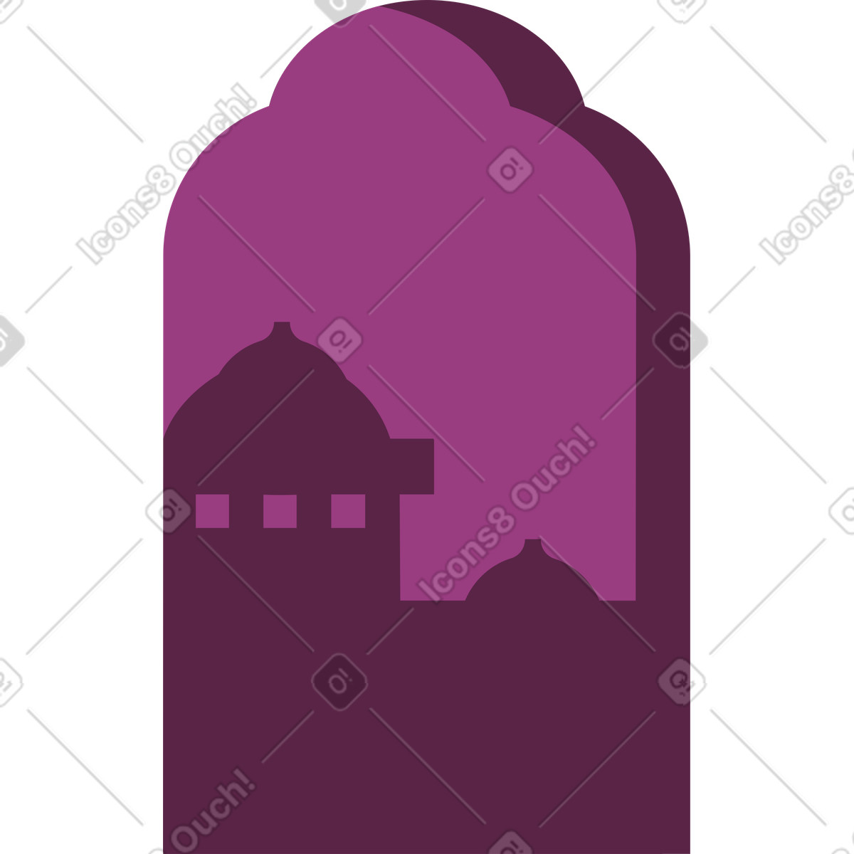 Indian window illustration in Sammy style download in PNG, SVG