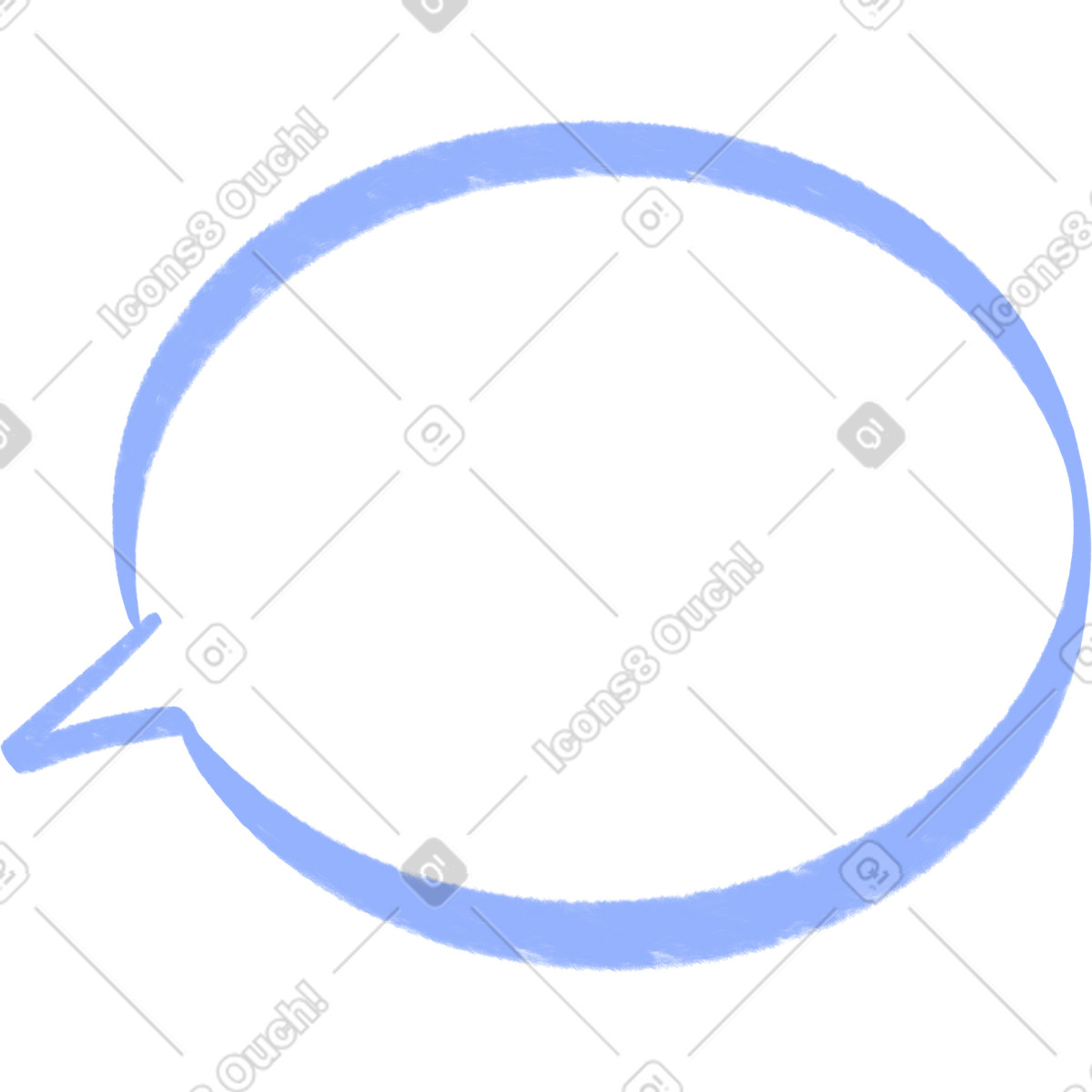 Blue speech bubble line illustrazione in stile Quirky scarica in PNG, SVG