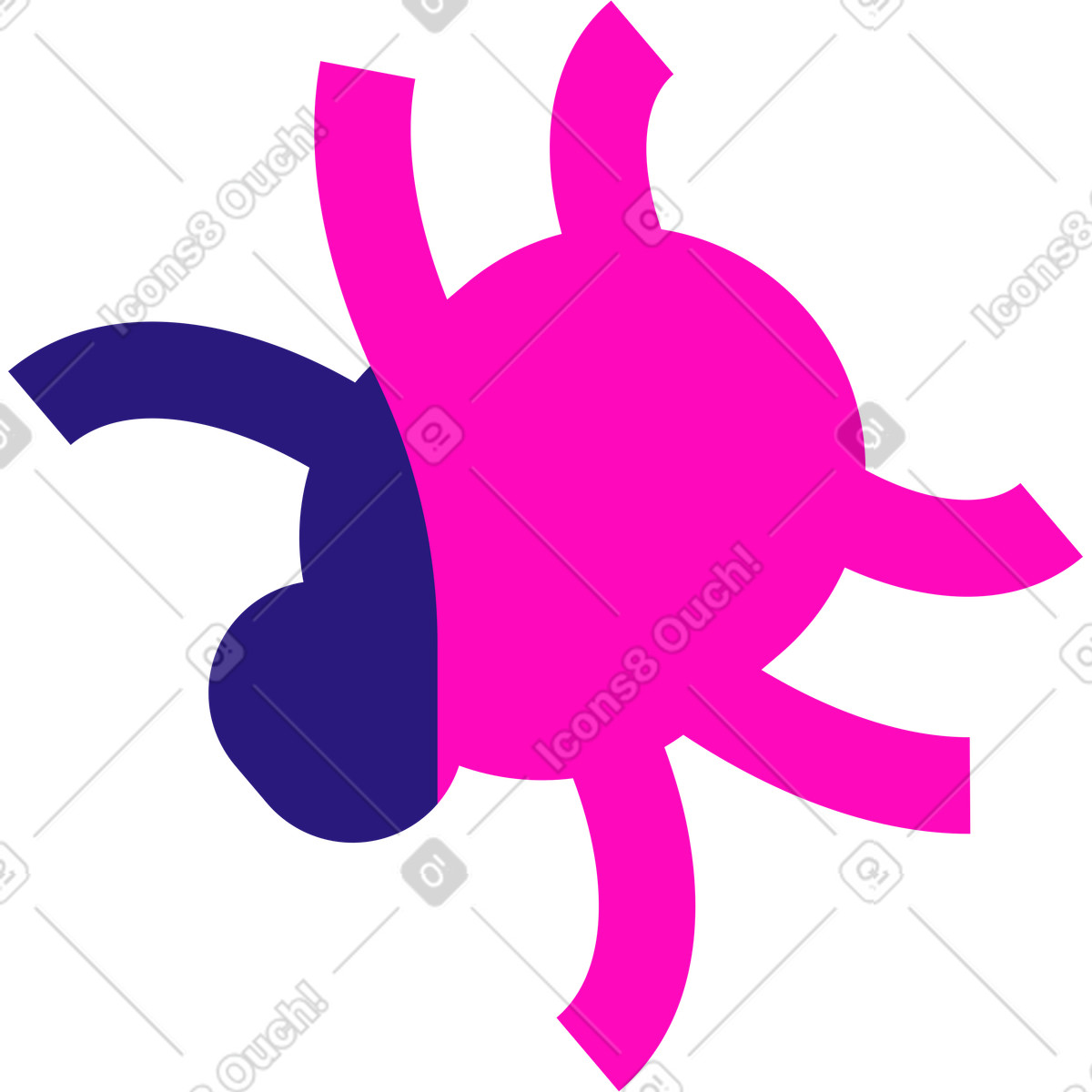 Bug illustration in Basic style download in PNG, SVG