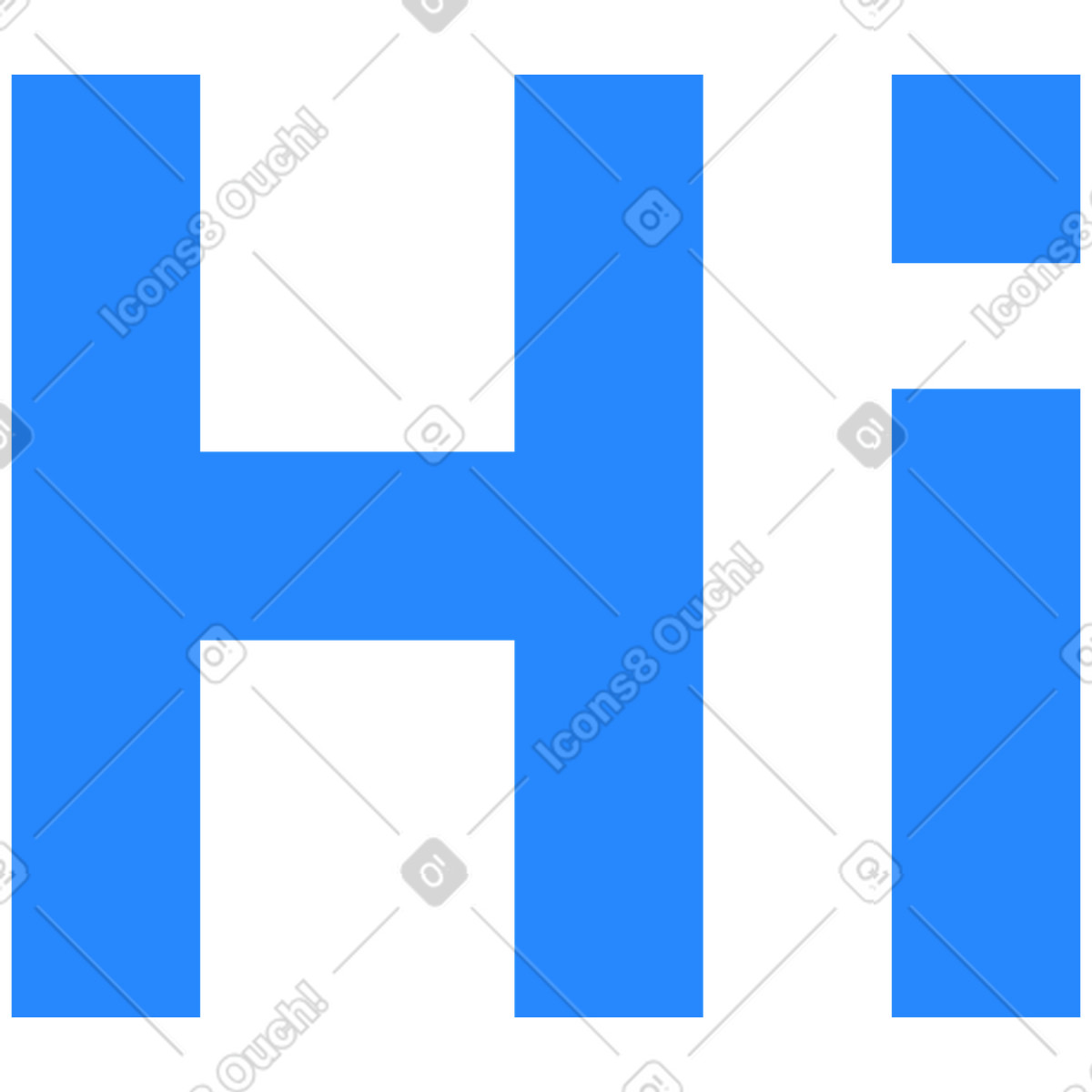 Hi message illustration in Urban style download in PNG, SVG