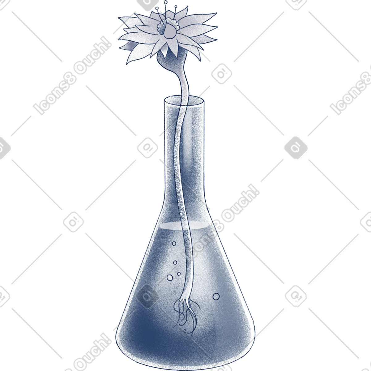 Haze スタイルの フラスコの花 のイラストをPNG、SVG形式でダウンロード