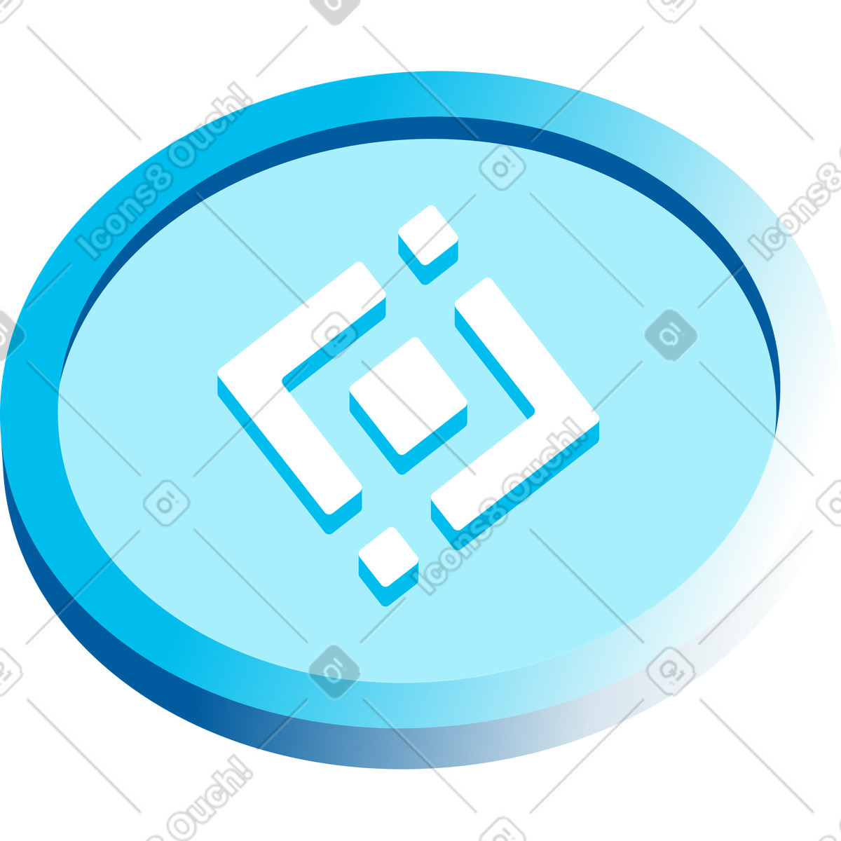 Cryptocurrency illustration in PNG, SVG