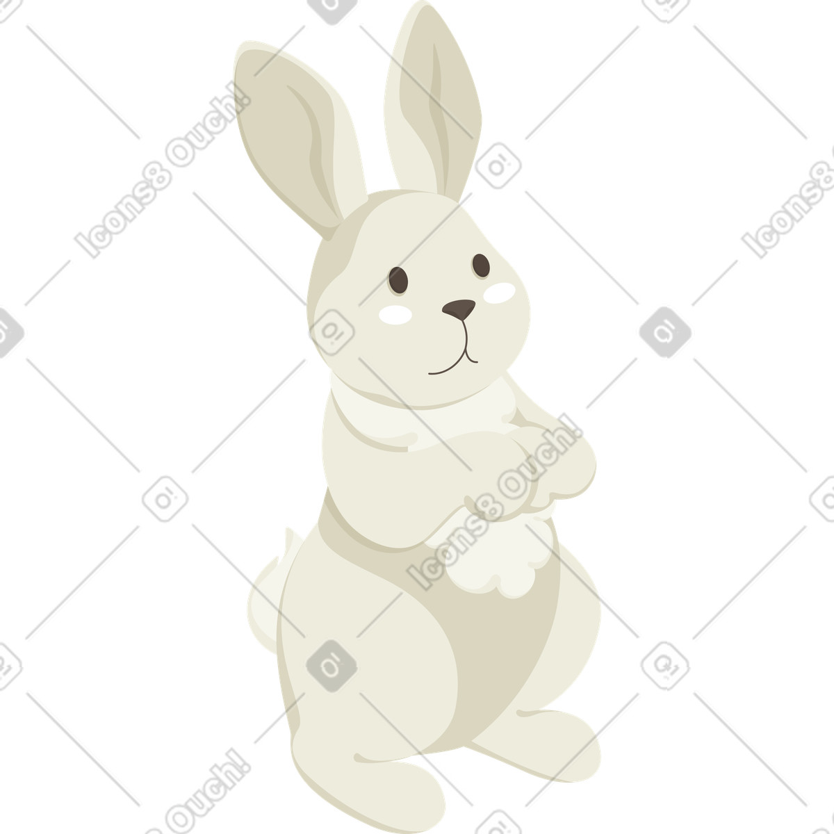 Coniglietto giocattolo illustrazione in stile Social scarica in PNG, SVG