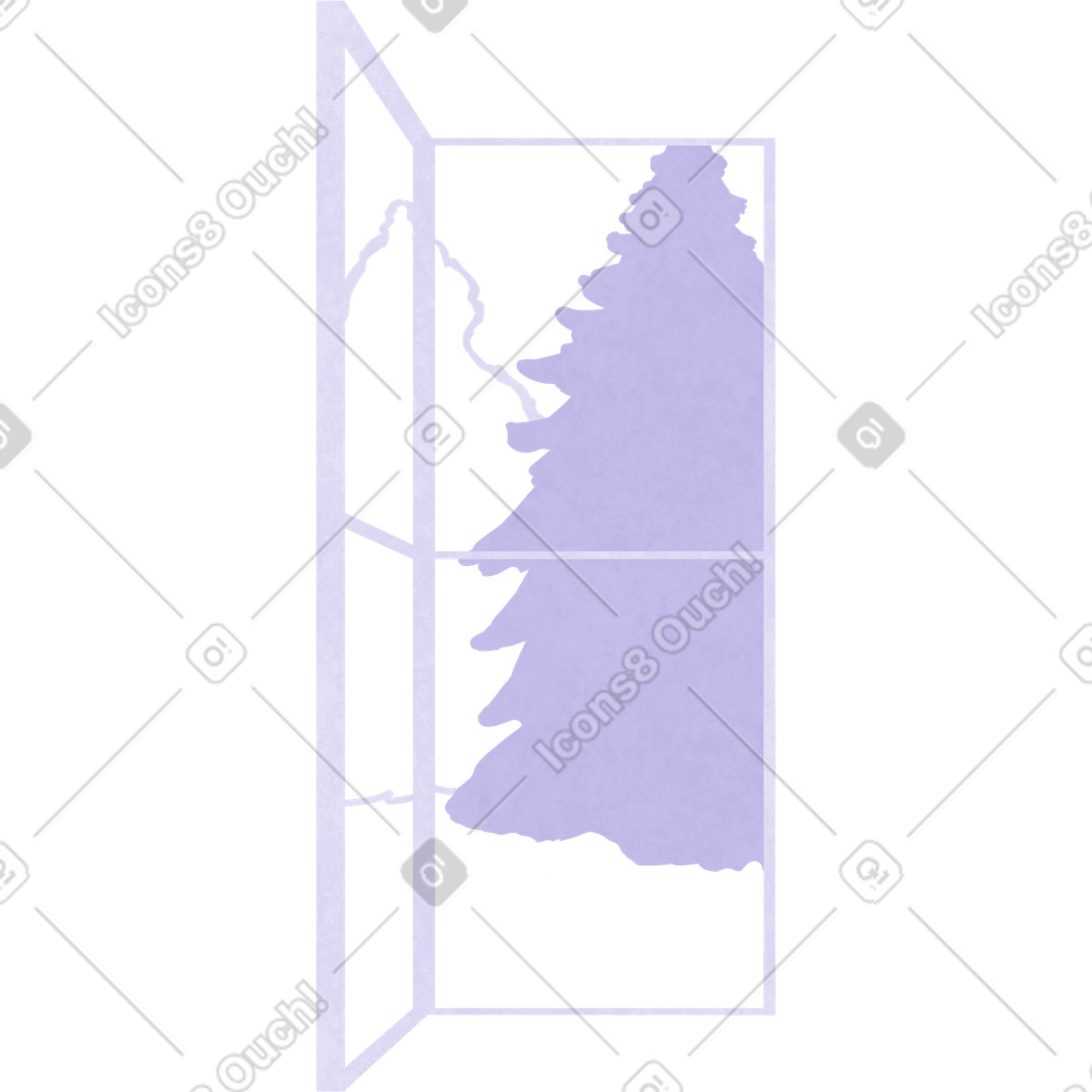 Ilustração de Purple window with tree view em no estilo Lifestyle para baixar em PNG, SVG