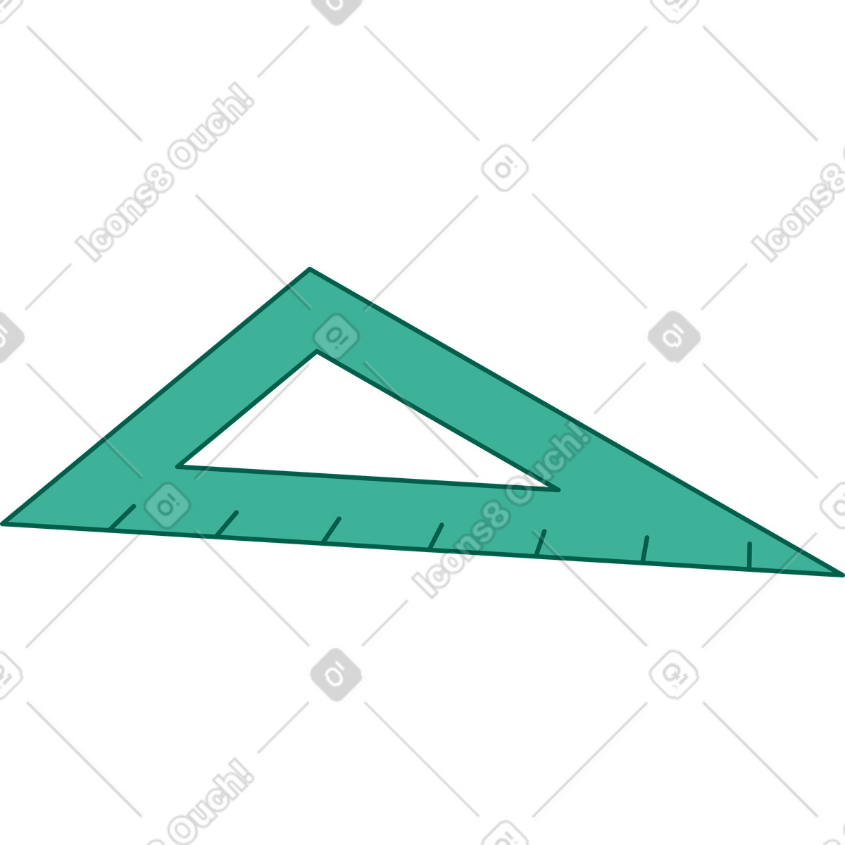 Long drafting ruler illustration clipart used in architectural drawings