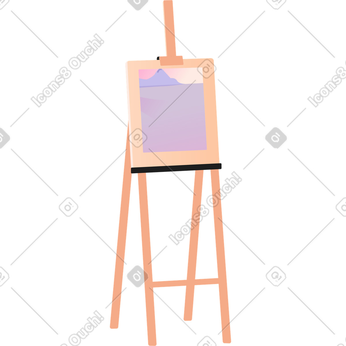 下载 Coworking 风格的 画架 插画，支持 PNG、SVG 格式