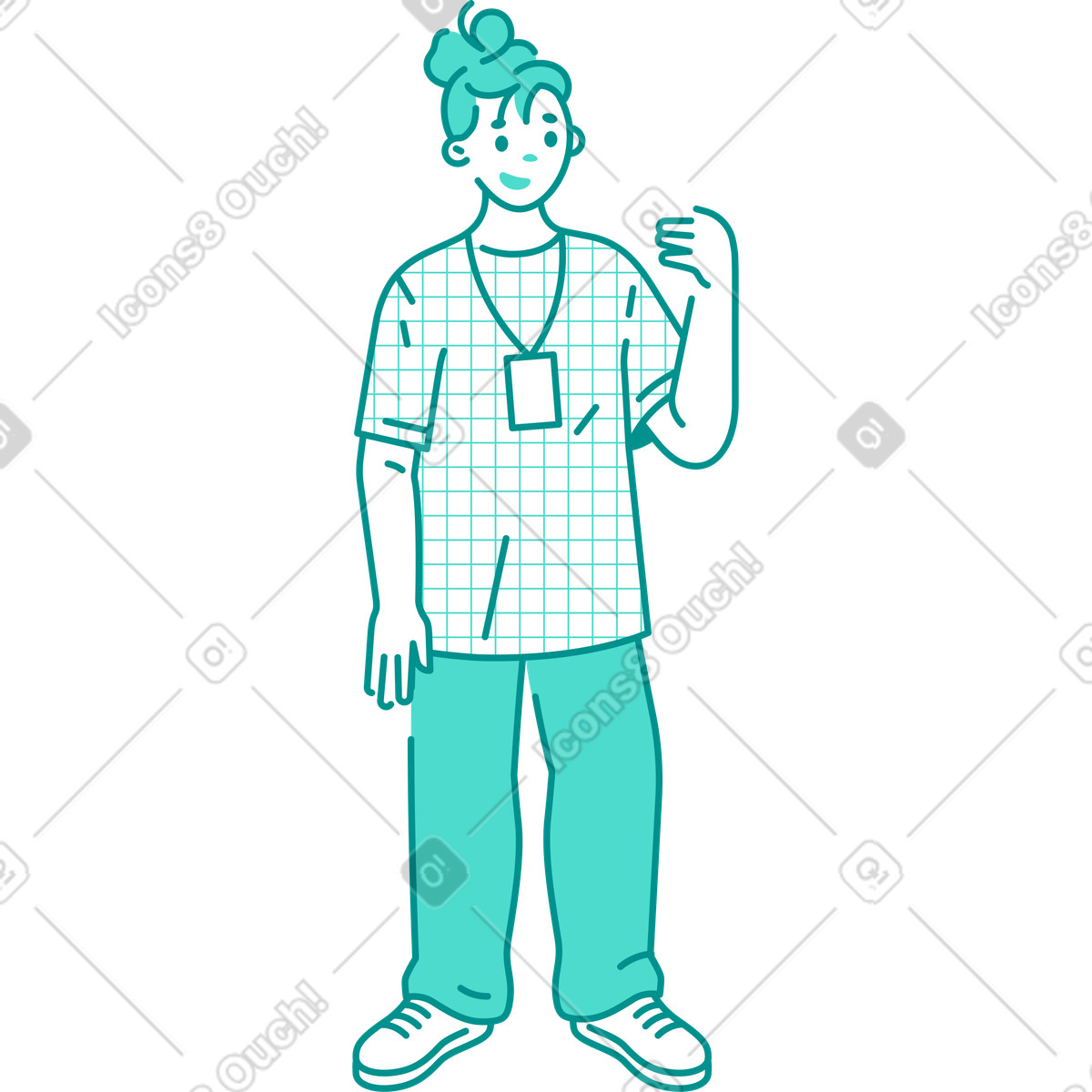Illustration Femme dans le style Natty à télécharger aux formats PNG, SVG