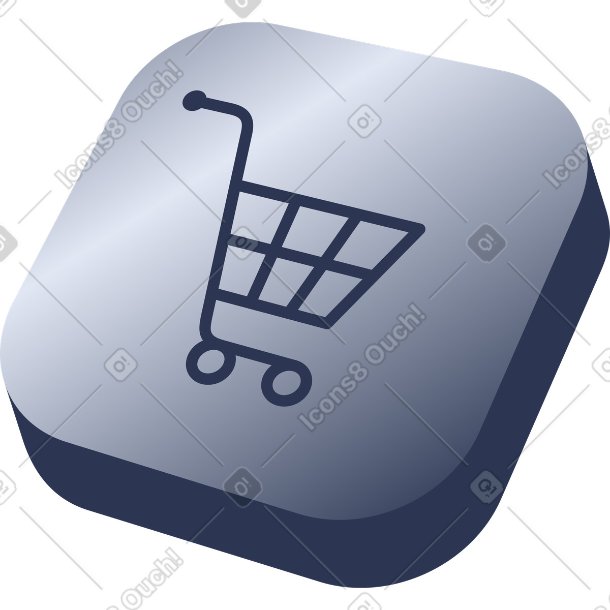Lucent スタイルの ショッピングカートアイコン、商品選択用のeコマースカートアイコン のイラストをPNG、SVG形式でダウンロード