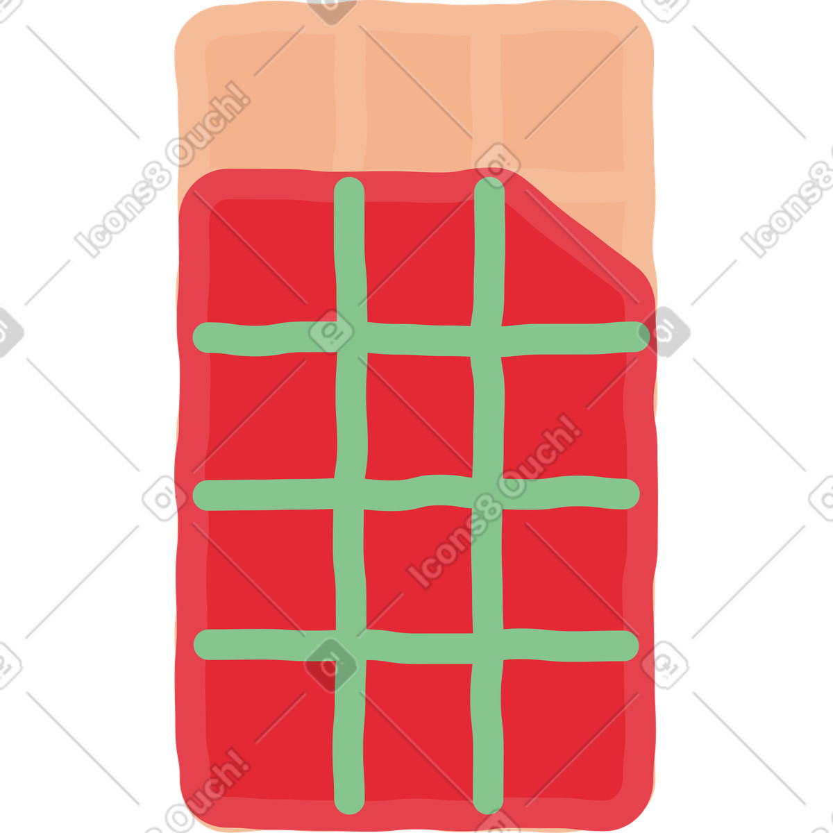 Ilustración Barra de chocolate en estilo Stripy a descargar en PNG y SVG