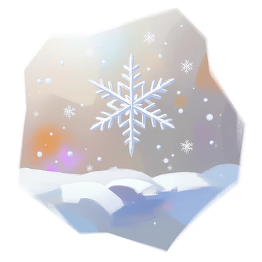 A single intricate snowflake, showcasing a complex pattern of delicate branches and ornate details, is falling gracefully through the air. Surrounding it are several simple snowflakes, characterized by their basic, symmetrical shapes. The scene captures the contrast between the elaborate design of the main snowflake and the understated simplicity of its companions as they drift downwards against a soft, muted winter background. Each snowflake is frozen in time, highlighting the uniqueness of the detailed one among the others.