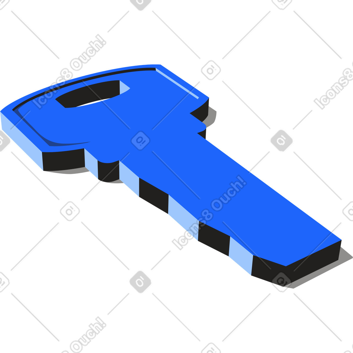 Иллюстрация Ключевая изометрия в PNG и SVG