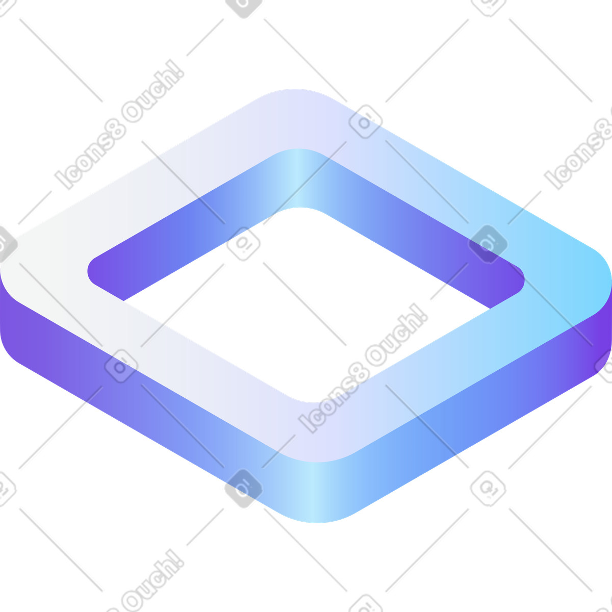Hollow platform illustration in Hi-tech style download in PNG, SVG