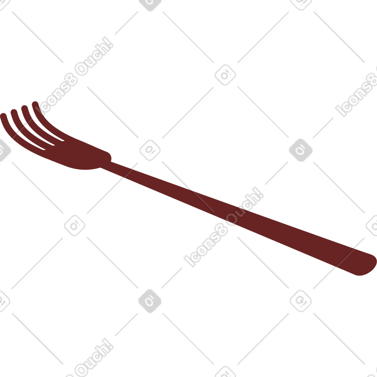 Fork illustration in Storyline style download in PNG, SVG
