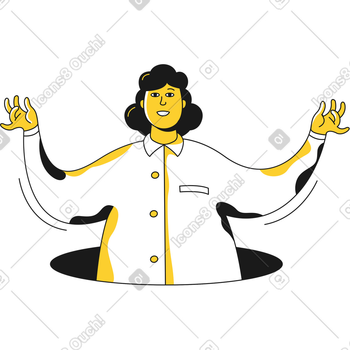 Taxi スタイルの 女性 のイラストをPNG、SVG形式でダウンロード