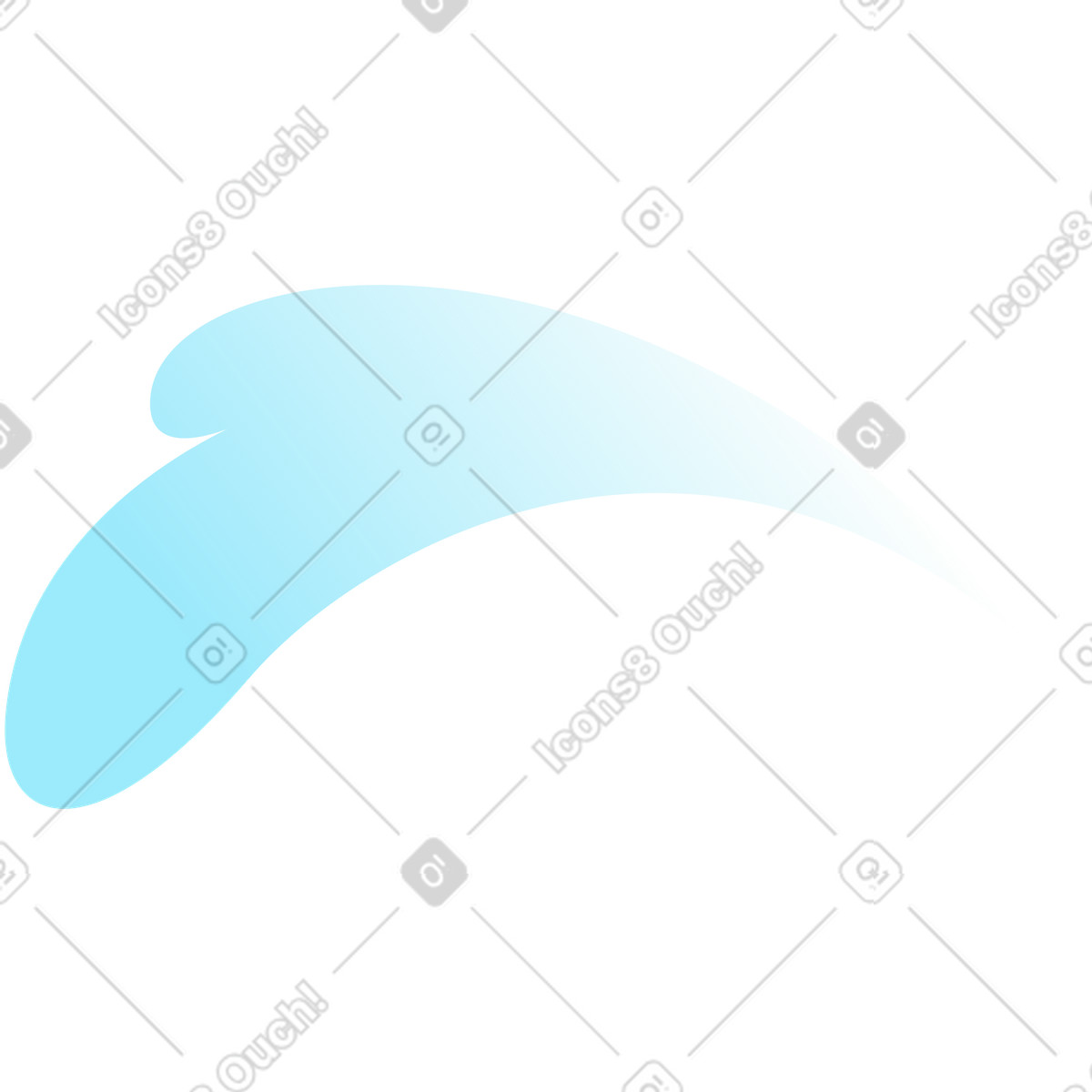 Ilustração de Nuvem azul em no estilo Airy para baixar em PNG, SVG