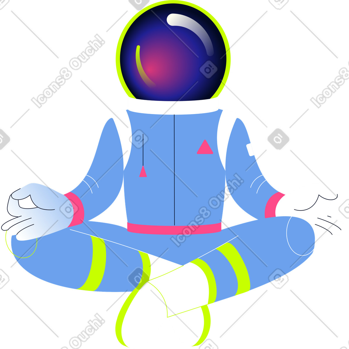 Ilustração de Astronauta em no estilo Space para baixar em PNG, SVG