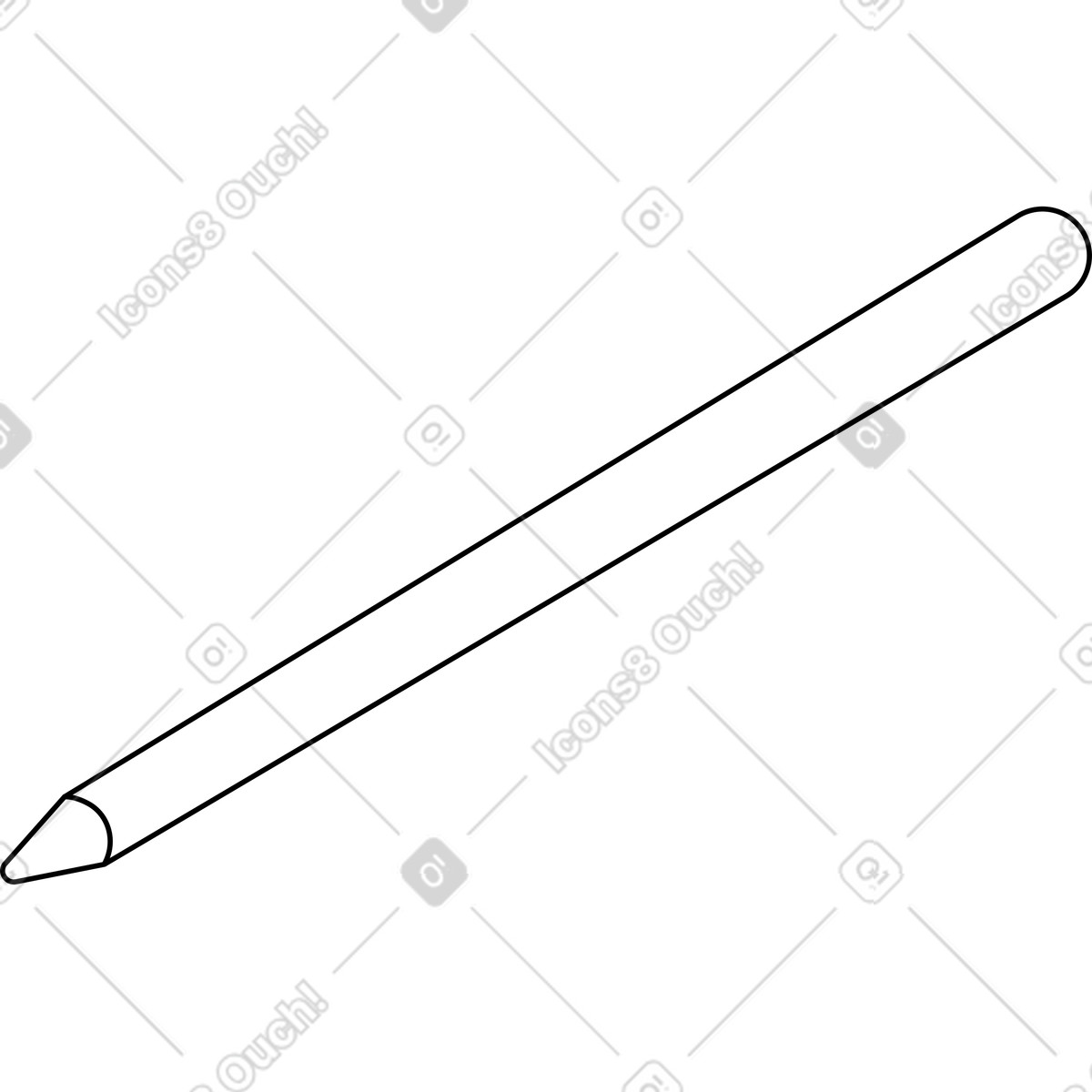 Ilustración Lapiz blanco en estilo Isometric a descargar en PNG y SVG