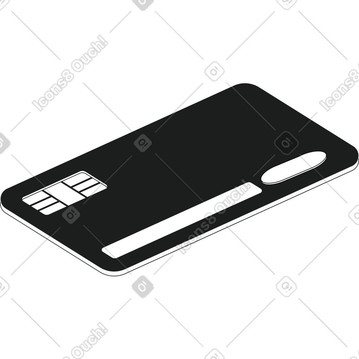 Card illustration in Strict style download in PNG, SVG
