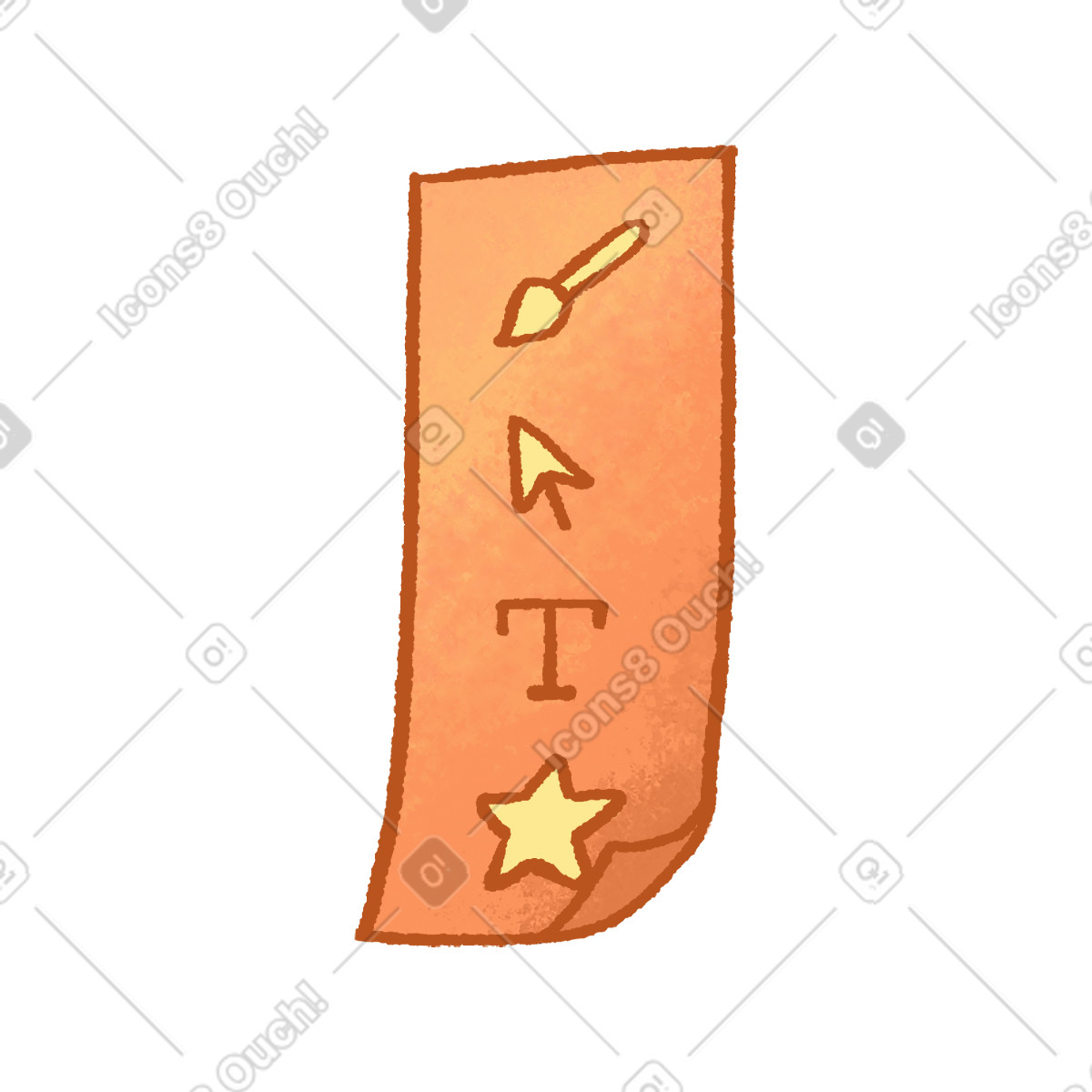 Note with graphic tools illustration in Hue style download in PNG, SVG