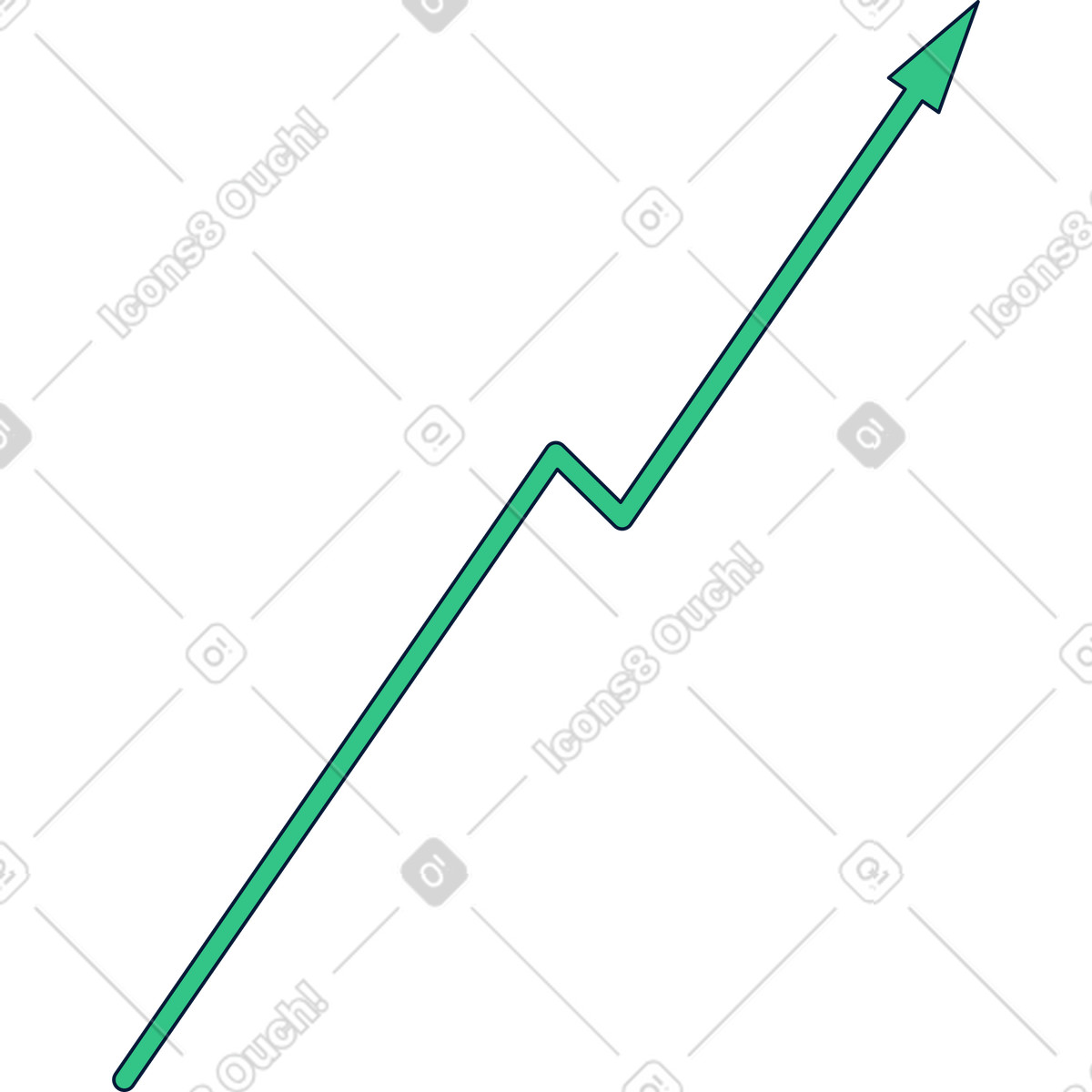 Illustration Flèche longue vers le haut dans style Neat à télécharger aux formats PNG, SVG