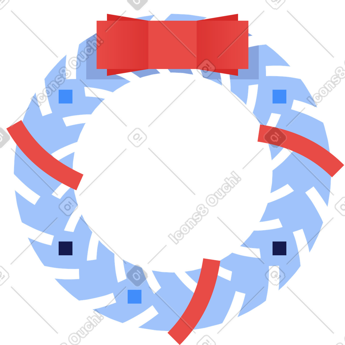 Ilustração de Guirlanda natal em no estilo Clip para baixar em PNG, SVG