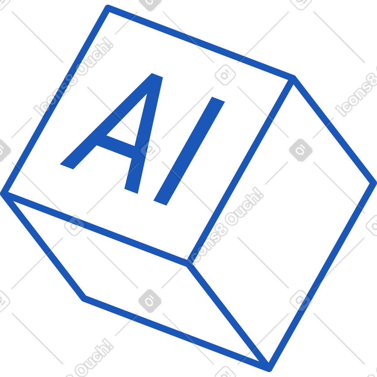 Иллюстрация Кубическая иконка ai в стиле Storyline — скачать в форматах PNG, SVG