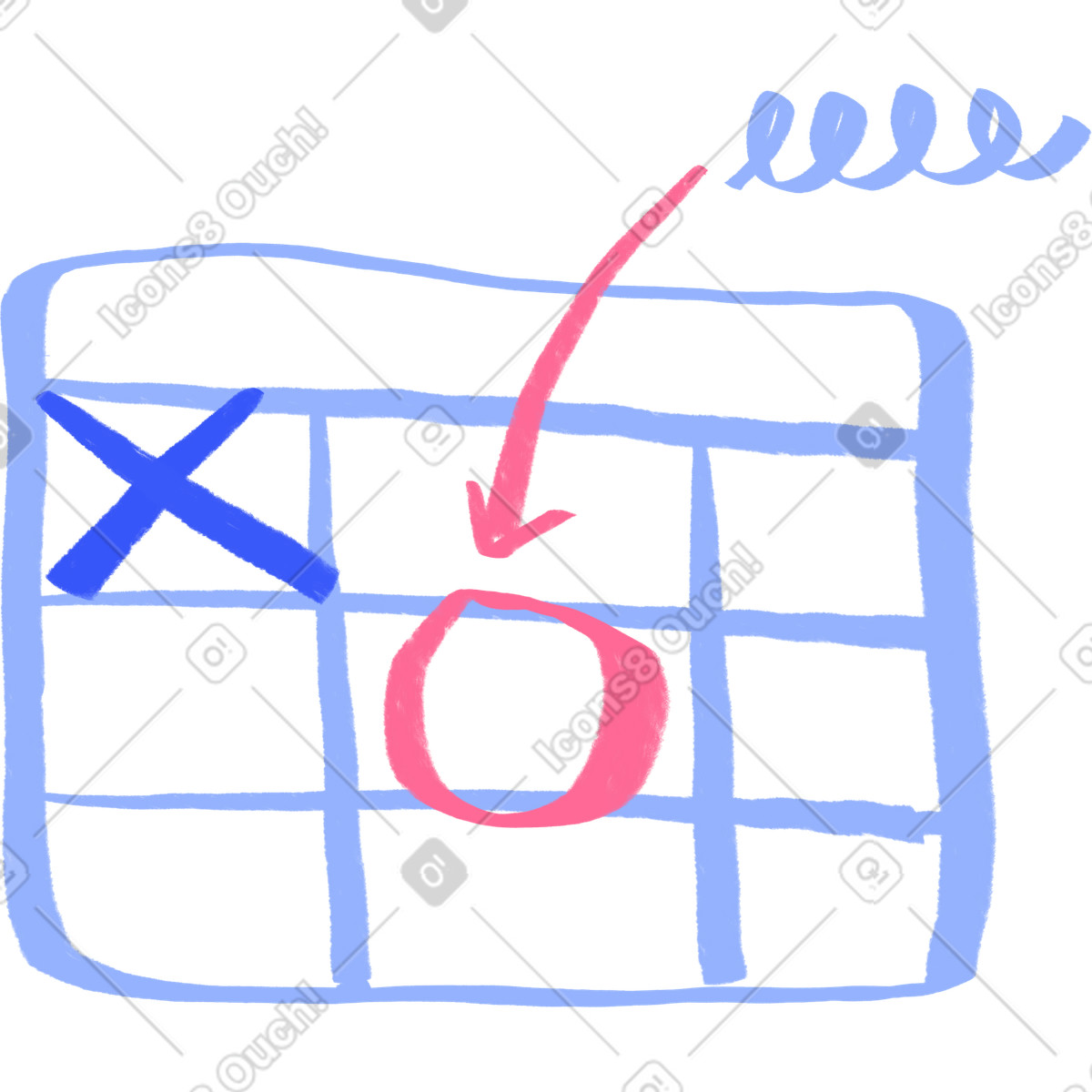 Quirky スタイルの Calendar with writings のイラストをPNG、SVG形式でダウンロード