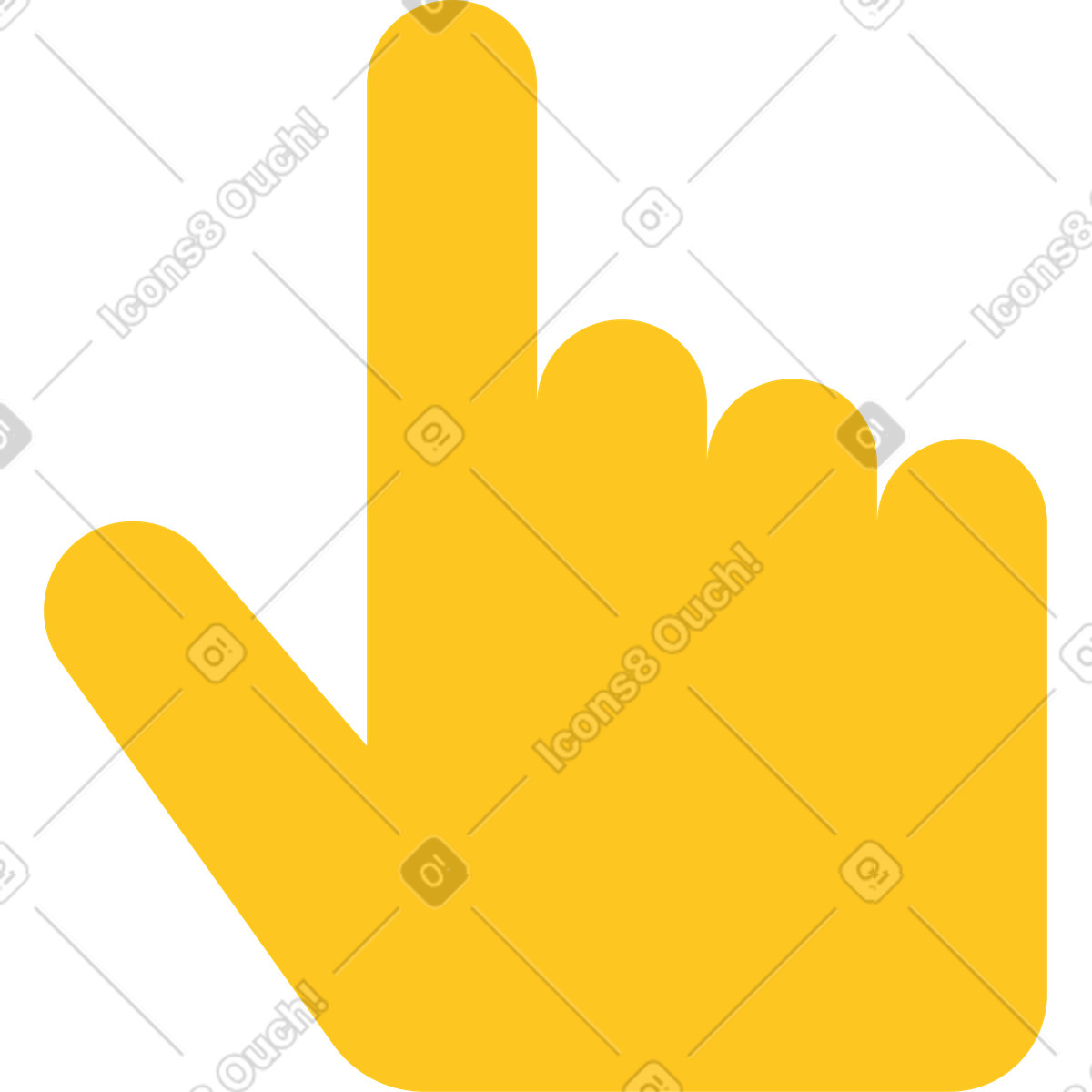 Mano rivolta verso l'alto illustrazione in stile Bright scarica in PNG, SVG