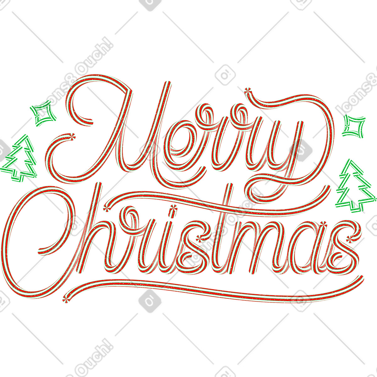 Ilustração de Lettering merry christmas in caramel texture em no estilo para baixar em PNG, SVG