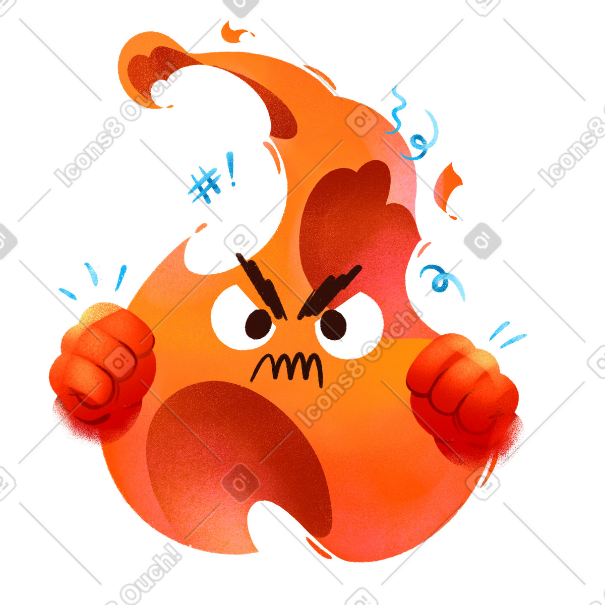 Иллюстрация Rage в PNG и SVG