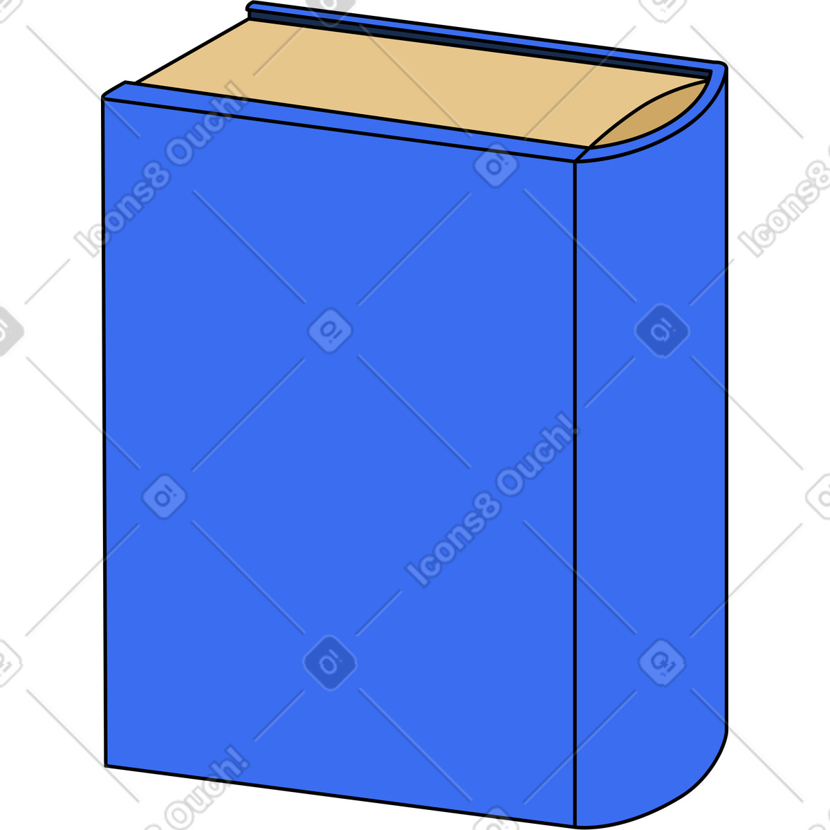 Buch-Illustration im Kindy-Stil als Download in PNG, SVG