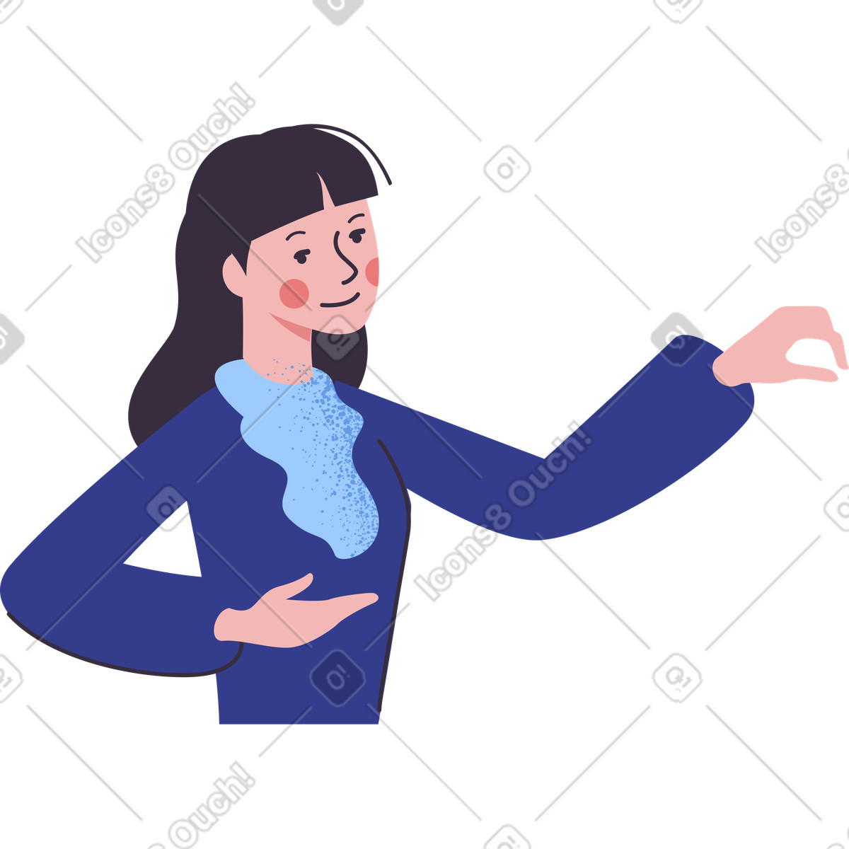 Pale スタイルの 女性 のイラストをPNG、SVG形式でダウンロード