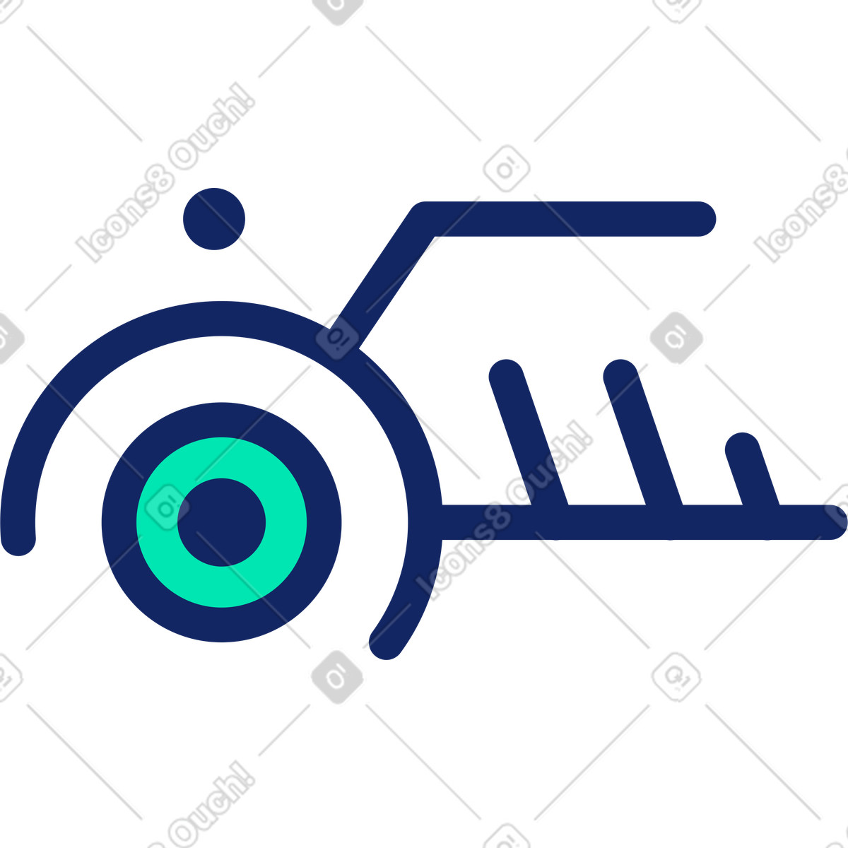Eye illustration in Cyborg style download in PNG, SVG