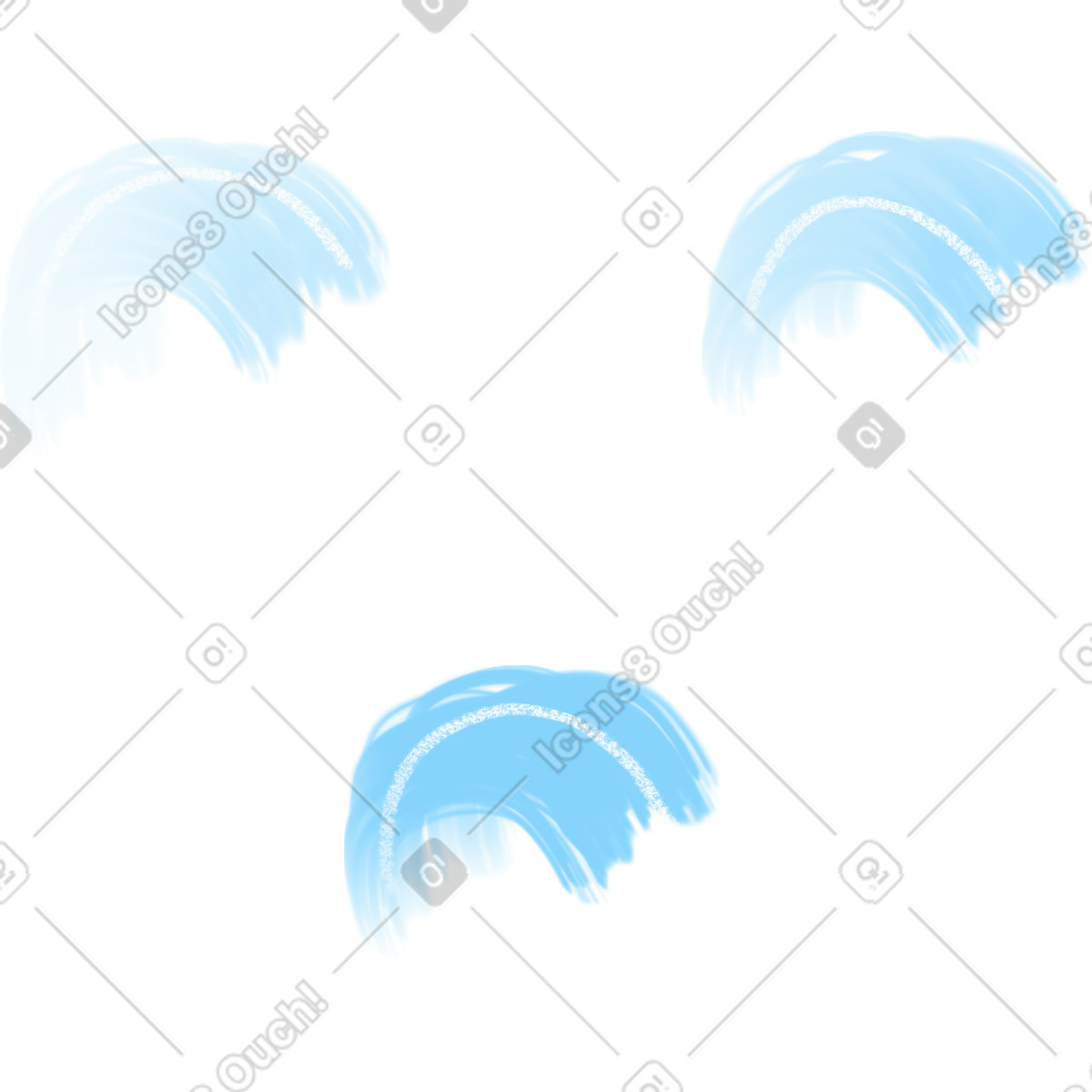 Ilustração de Decor blue em no estilo Doodle para baixar em PNG, SVG
