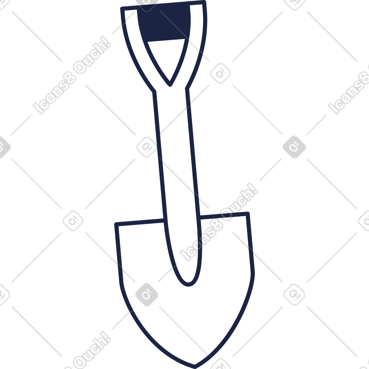 Ilustración Línea de pala en estilo Urban Line a descargar en PNG y SVG