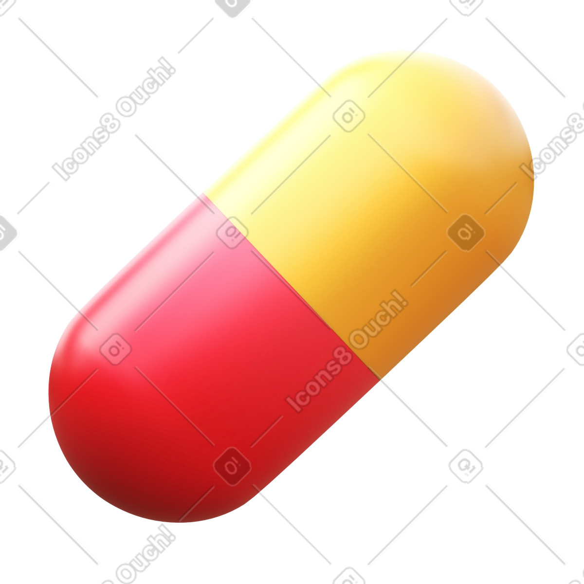 Pill illustrazione in stile 3D Fluency scarica in PNG, SVG