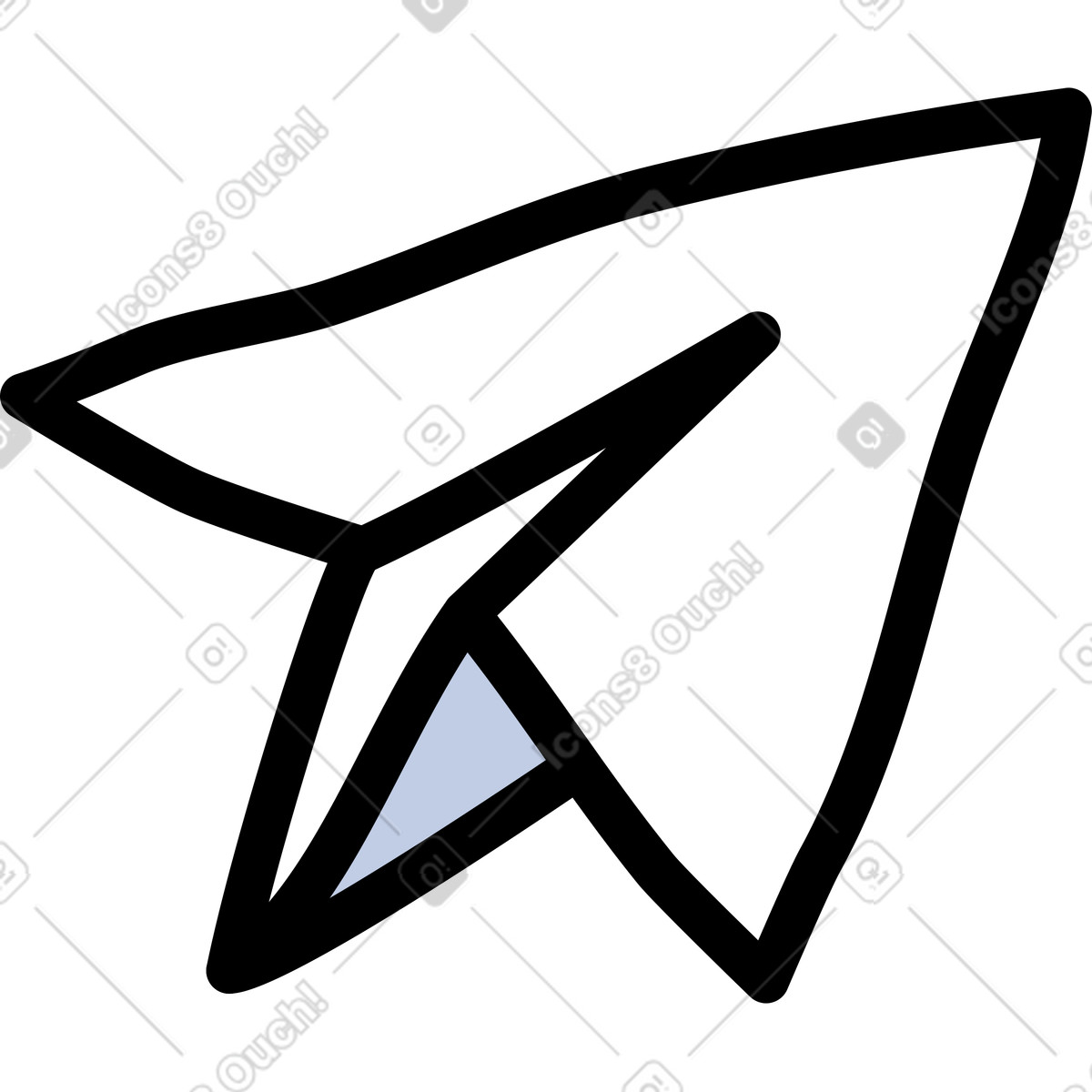 Illustration Avion en papier dans le style Notes à télécharger aux formats PNG, SVG