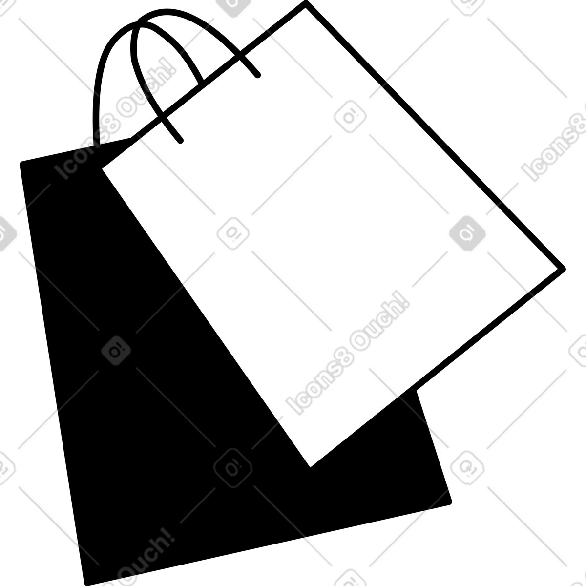 Einkaufstüten-Illustration im Weekday-Stil als Download in PNG, SVG