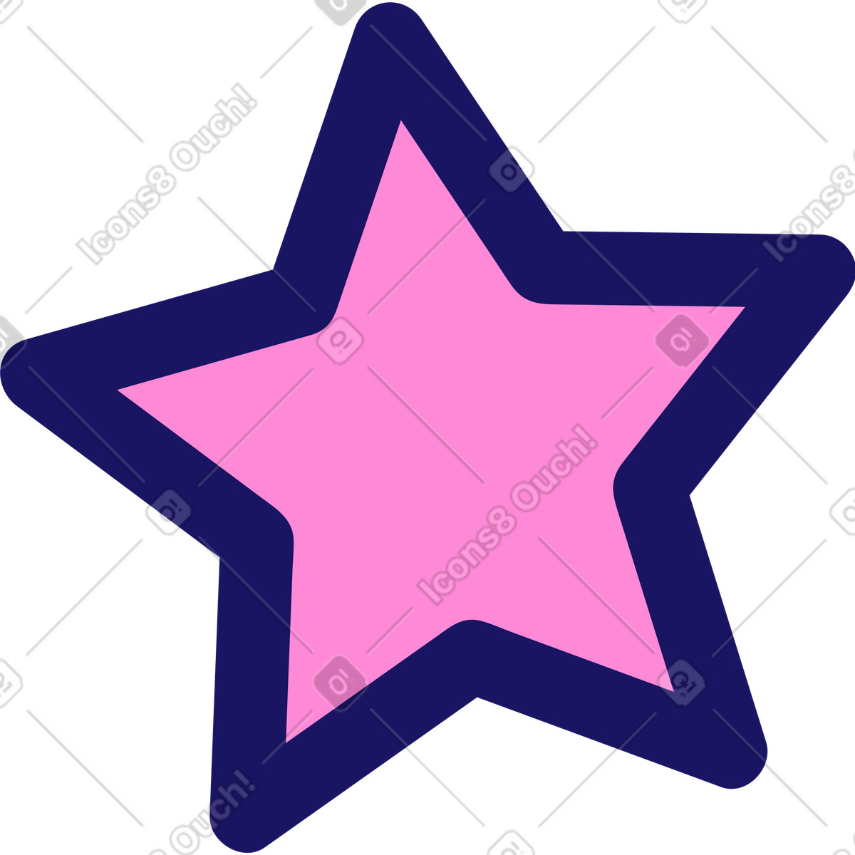 Ilustración Pequeña estrella en estilo Matey a descargar en PNG y SVG