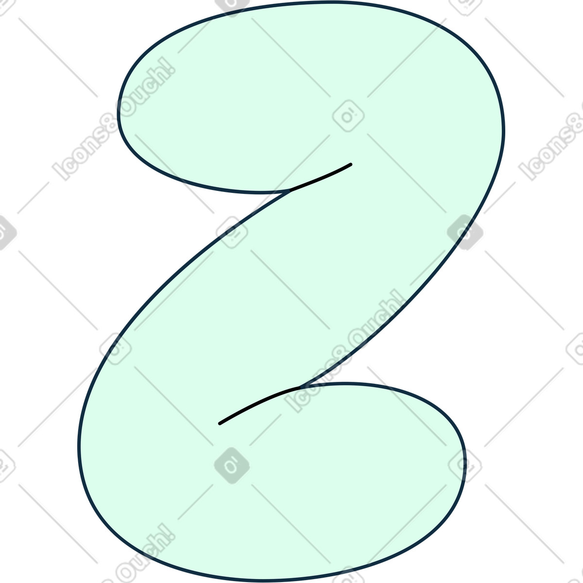 Lettera z illustrazione in stile Bubble gum scarica in PNG, SVG